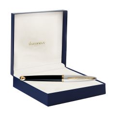 Waterman Carene Dlx Black Gold Trim  Fountain Pen Medium Nib