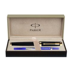 Parker Ambient Laque Black Gold Trim Roller Ball  Pen