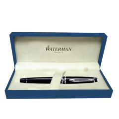 Waterman Expert Black Chrome Trim  Fountain Pen( Fine Nib)