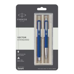 Parker Vector  Standard Fountain Pen+Ball Pen Blue Body Color