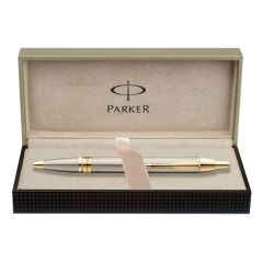 Parker Odyssey Brushed Metal Gold Trim Ball Pen