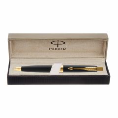 Parker Aster Laque Black Gold Trim Ball Pen