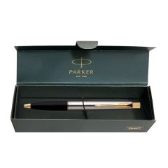 Parker Frontier Stainless Steel Gold Trim Ball Pen