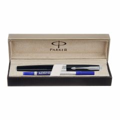 Parker Aster Laque Black Chrome Trim Roller Ball Pen