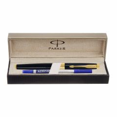 Parker Aster Laque Black Gold Trim Roller Ball Pen