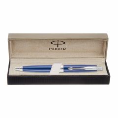 Parker Aster Matte Blue Chrome Trim Ball Pen