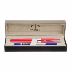 Parker Aster Matte Red Chrome Trim Roller Ball Pen