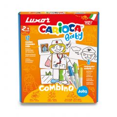 Luxor Carioca : Combine Jobs Sketch Pens With Washable Ink (assorted Color, 8 Pieces + Puzzle)