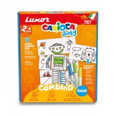 Luxor Carioca :Combino Robots Sketch Pens with Washable Ink, 8 Pieces + Puzzle