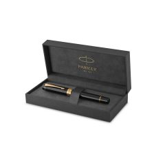 Parker Duofold Black Gold Trim Fountain Pen (Medium Trim )