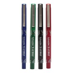 Luxor LX-Max Needle Tip Pens, Assorted Pack of 4, Perfect for Colorful & Diverse Writing